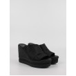 Γυναικεία Πλατφόρμα Calvin KLein Wedge Sandal Webbing YW0YW00961-BDS Μαύρο