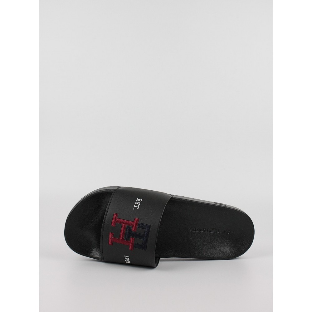 Ανδρική Σαγιονάρα Tommy Hilfiger Th Embroidery Poo,Slide FM0FM04465-BDS Μαύρο Ανδρική Σαγιονάρα Tommy Hilfiger Th Embroidery Poo,Slide FM0FM04465-BDS Μαύρο