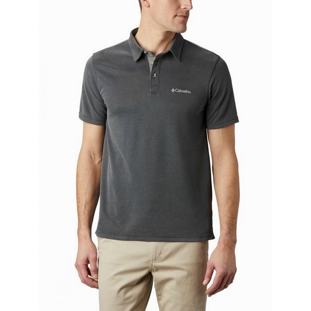 Men's T-Shirt Polo Columbia Nelson Point Polo ΕΟ0035-011 Grey