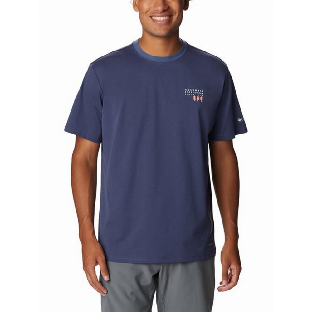 Ανδρική Μπλούζα Columbia M Legend Trail SS Tee 2036533-478 Μωβ