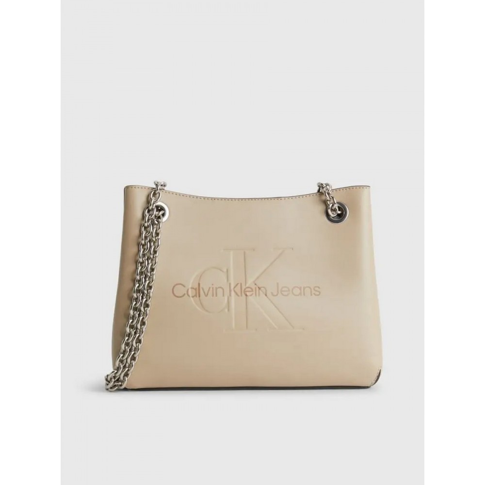 Γυναικεία Τσάντα Calvin Klein Shoulder Bag K60K607831-PBC Μπεζ