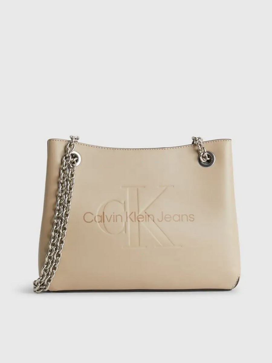 Γυναικεία Τσάντα Calvin Klein Shoulder Bag K60K607831-PBC Μπεζ