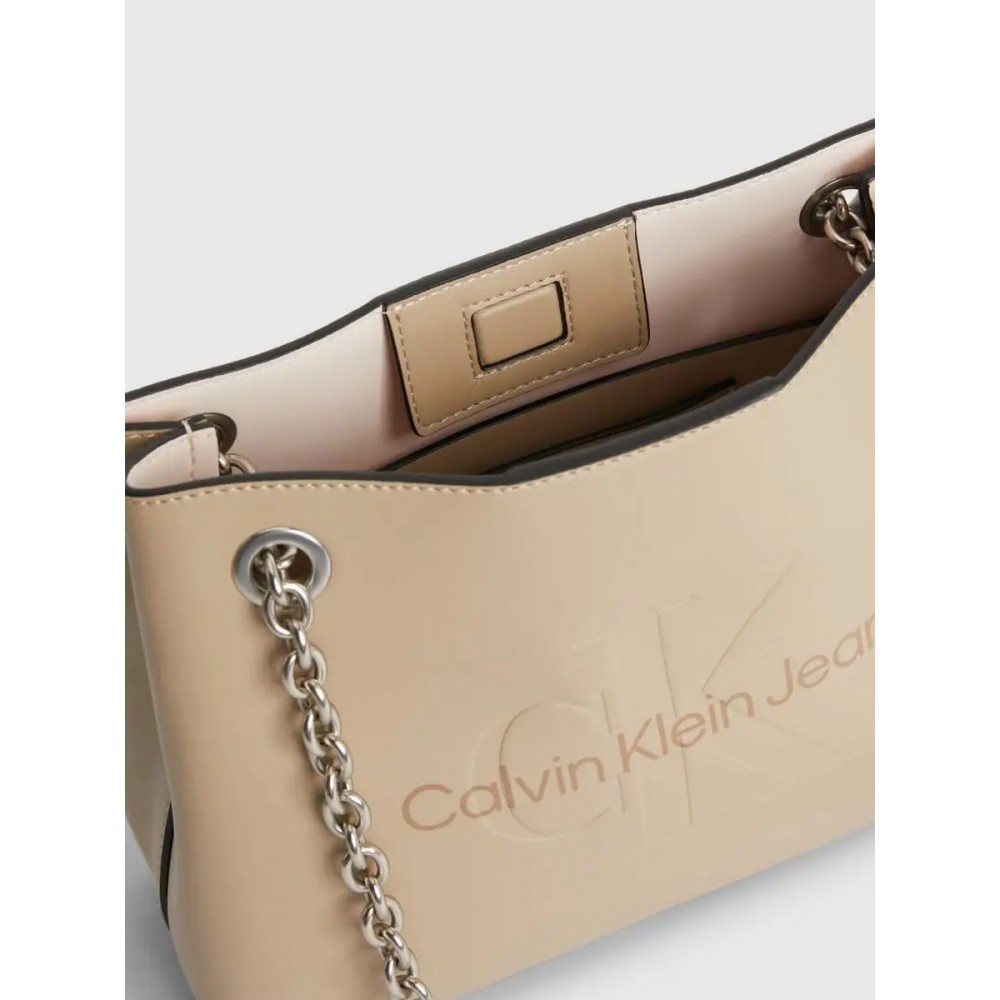 Γυναικεία Τσάντα Calvin Klein Shoulder Bag K60K607831-PBC Μπεζ