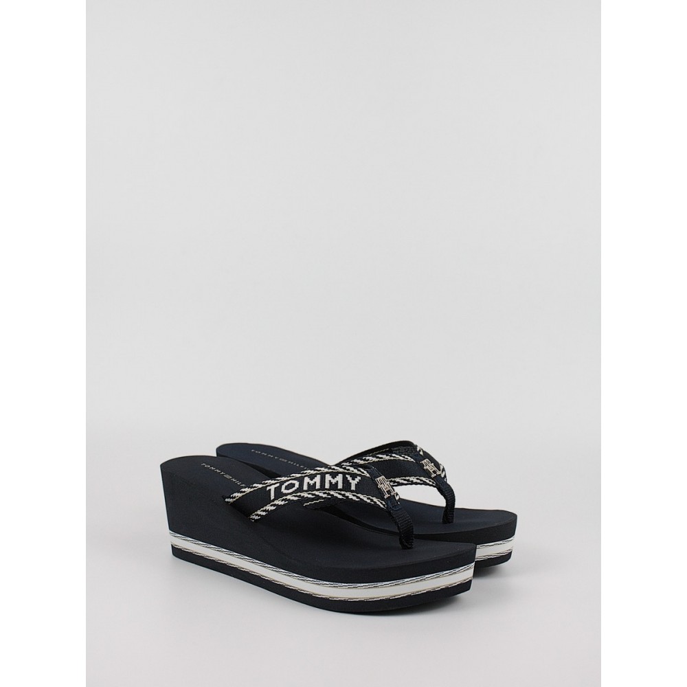 Γυναικεία Σαγιονάρα Tommy Hilfiger Tommy Webbing H Wedge Sandal FW0FW07149-0GY Μπλέ