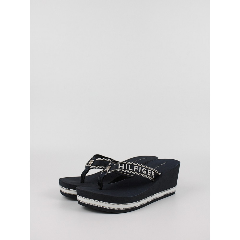 Γυναικεία Σαγιονάρα Tommy Hilfiger Tommy Webbing H Wedge Sandal FW0FW07149-0GY Μπλέ