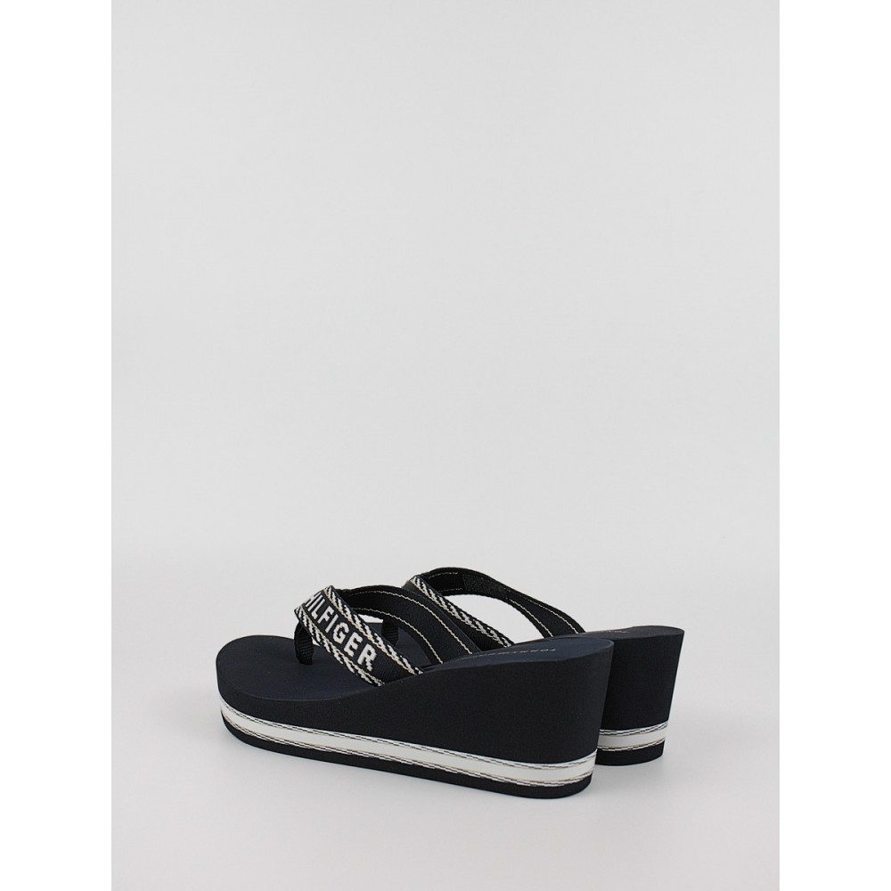 Γυναικεία Σαγιονάρα Tommy Hilfiger Tommy Webbing H Wedge Sandal FW0FW07149-0GY Μπλέ