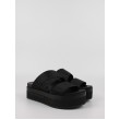 Women's Sandal Calvin KLein Flatform Sandal Webbing YW0YW00966-BDS Black