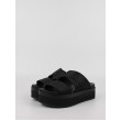 Γυναικεία Σανδάλια Calvin KLein Flatform Sandal Webbing YW0YW00966-BDS Μαύρο