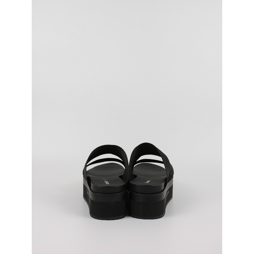 Γυναικεία Σανδάλια Calvin KLein Flatform Sandal Webbing YW0YW00966-BDS Μαύρο