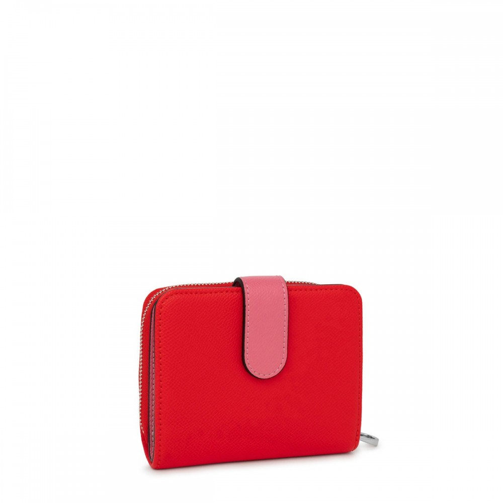 Women's Wallet Tous Billetera S. New Dubai Saffiano 2001689917 Red