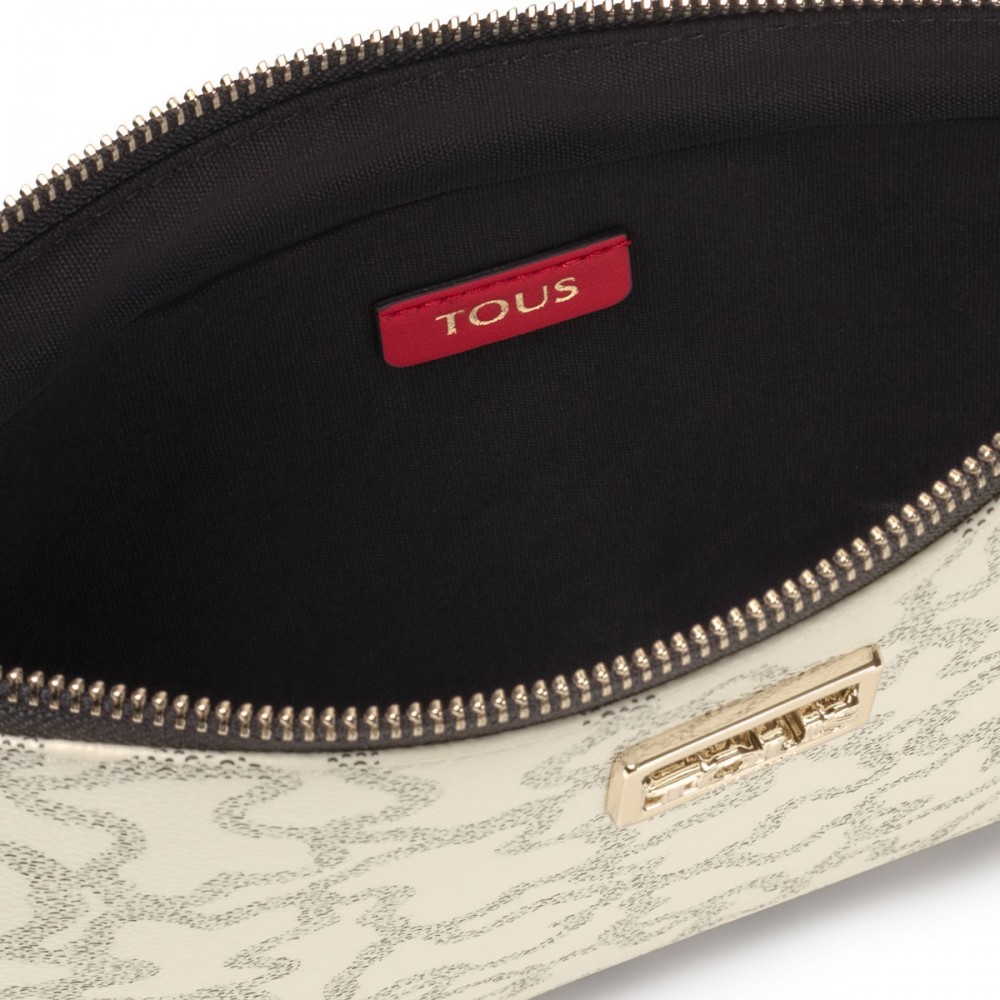 Women Bag Tous Clutch K Icon 2001503059 Biege-Negro