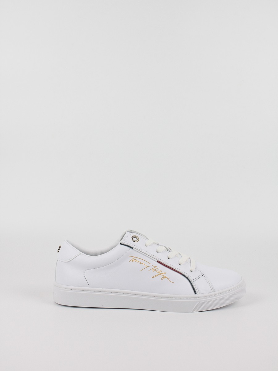 Γυναικεία Sneaker Tommy Hilfiger Signature Sneaker FW0FW06322-YBS Ασπρο