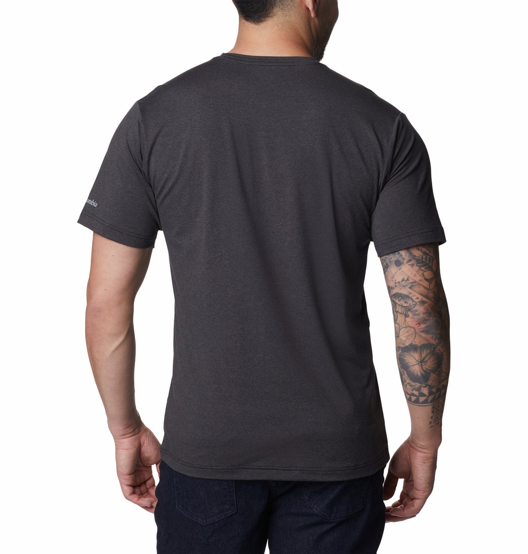 Men's Columbia Tech Trail™ Front Graphic SS Tee 2036545-011 Black Heather