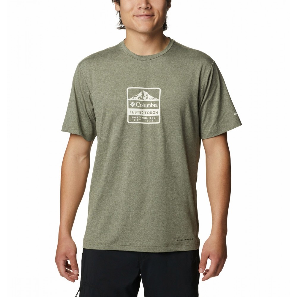 Ανδρική Μπλούζα Columbia Tech Trail™ Front Graphic SS Tee 2036545-397 Χακί Ανδρική Μπλούζα Columbia Tech Trail™ Front Graphic SS Tee 2036545-397 Χακί