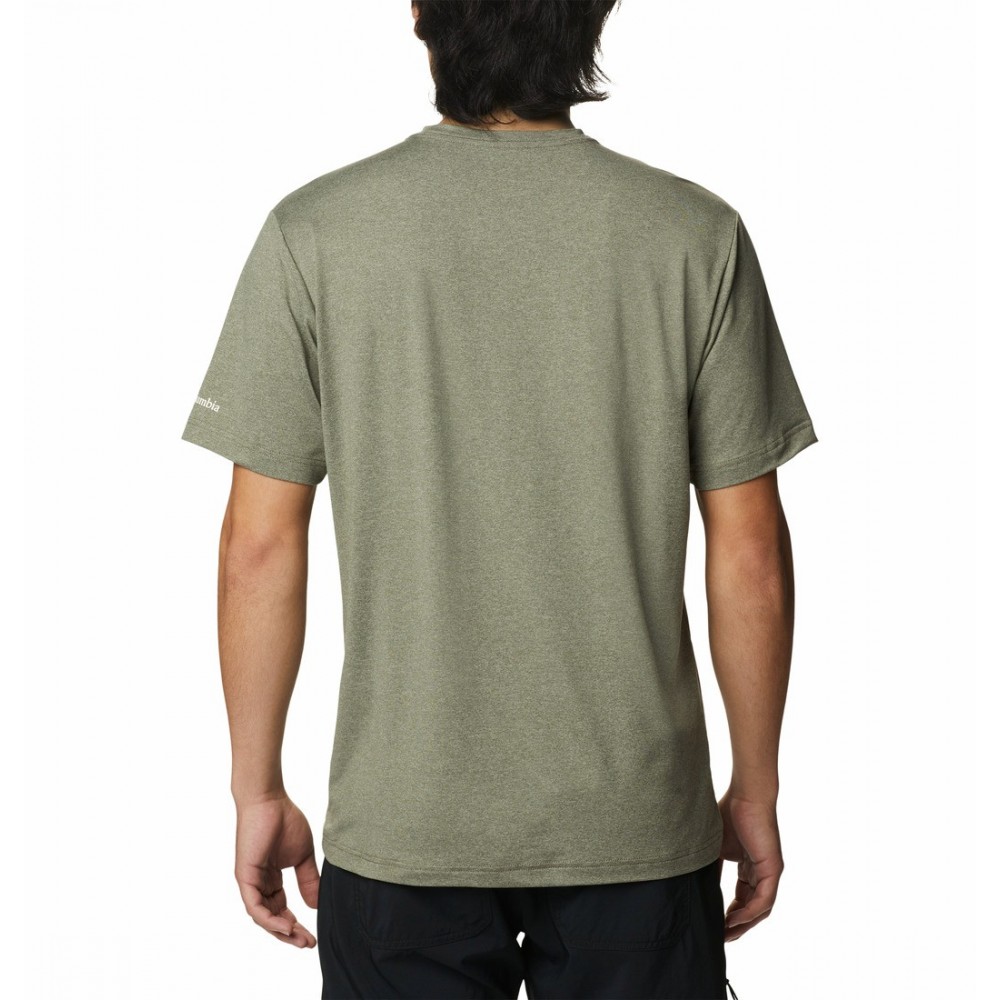 Men's Columbia Tech Trail™ Front Graphic SS Tee 2036545-011 Stone Green Heather