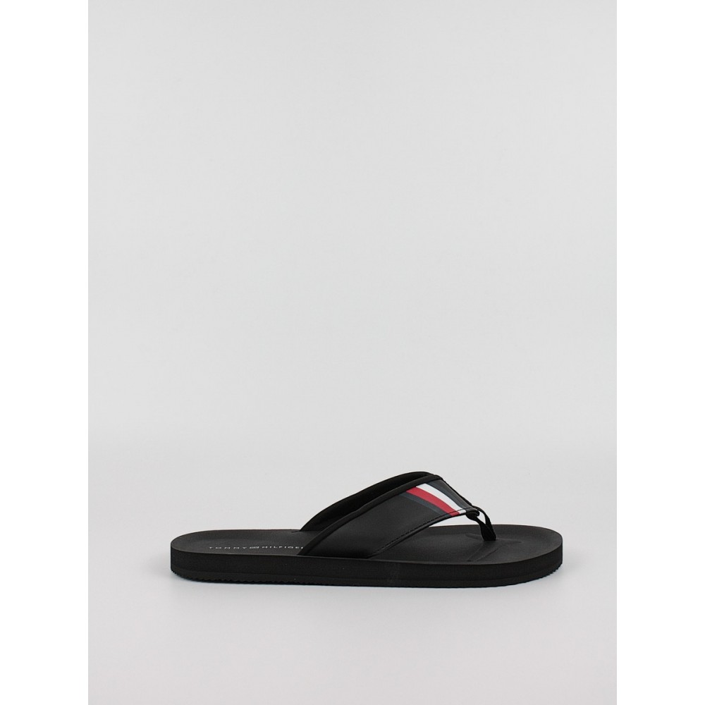 Ανδρική Σαγιονάρα Tommy Hilfiger Comfortable Padded Beach Sandal FM0FM04473-BDS Μαύρη