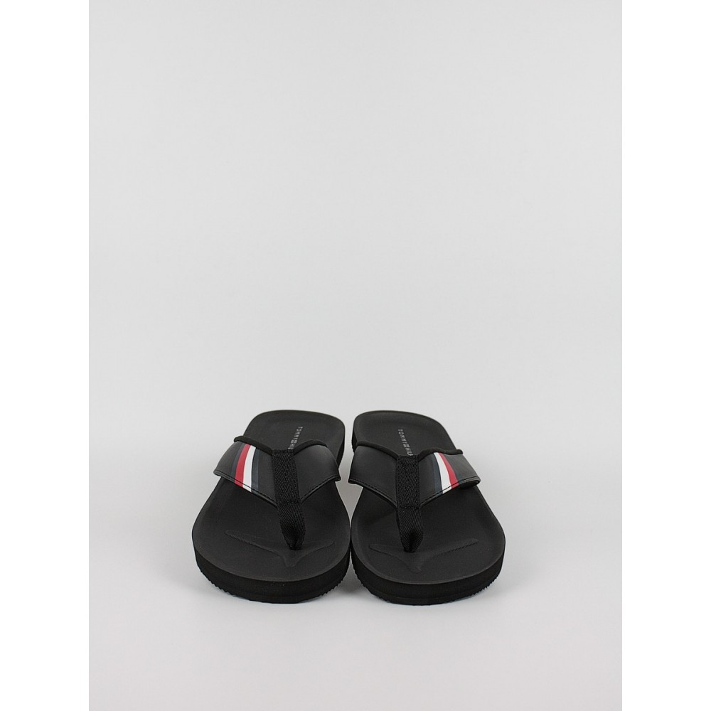 Ανδρική Σαγιονάρα Tommy Hilfiger Comfortable Padded Beach Sandal FM0FM04473-BDS Μαύρη