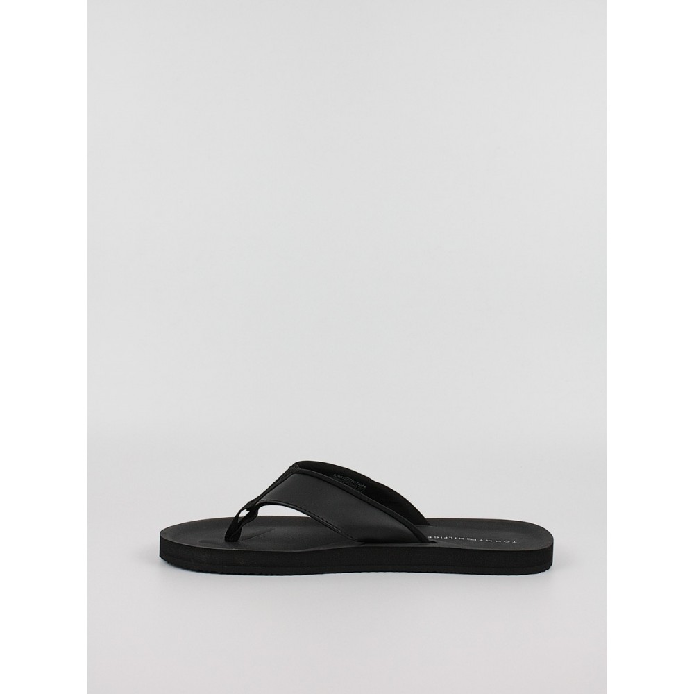 Ανδρική Σαγιονάρα Tommy Hilfiger Comfortable Padded Beach Sandal FM0FM04473-BDS Μαύρη