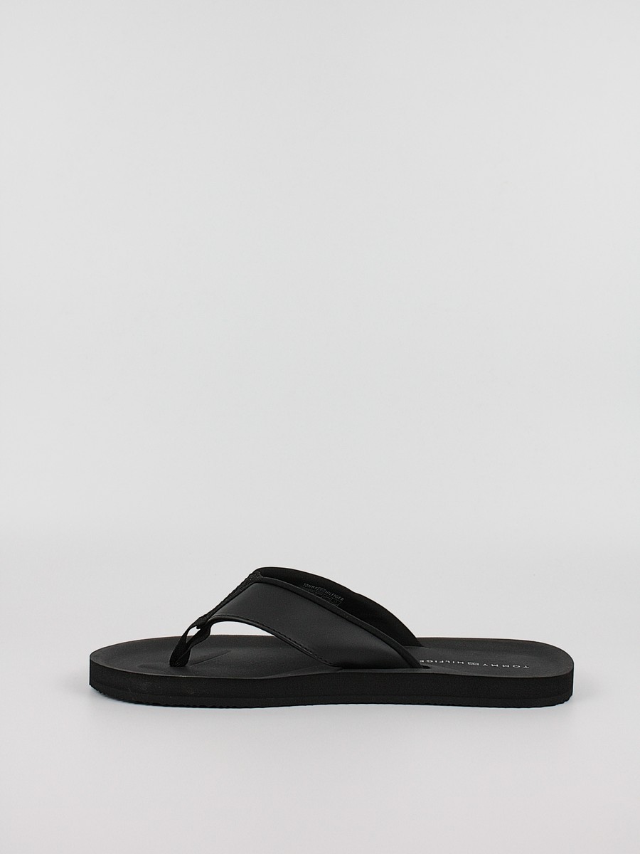 Ανδρική Σαγιονάρα Tommy Hilfiger Comfortable Padded Beach Sandal FM0FM04473-BDS Μαύρη