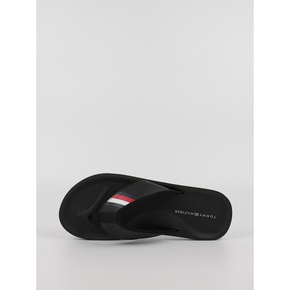 Ανδρική Σαγιονάρα Tommy Hilfiger Comfortable Padded Beach Sandal FM0FM04473-BDS Μαύρη