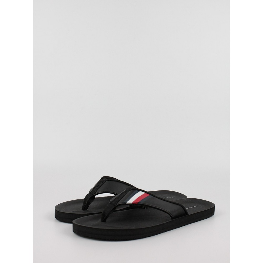 Ανδρική Σαγιονάρα Tommy Hilfiger Comfortable Padded Beach Sandal FM0FM04473-BDS Μαύρη