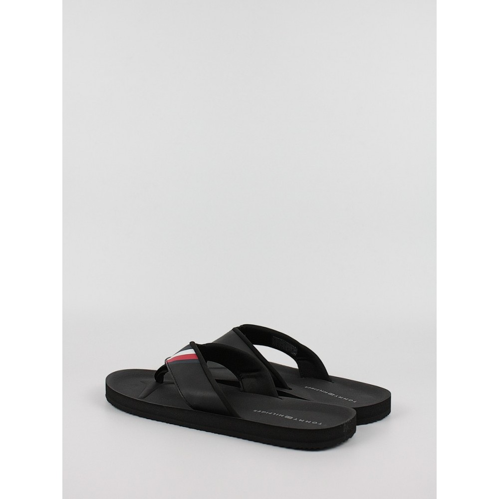 Ανδρική Σαγιονάρα Tommy Hilfiger Comfortable Padded Beach Sandal FM0FM04473-BDS Μαύρη