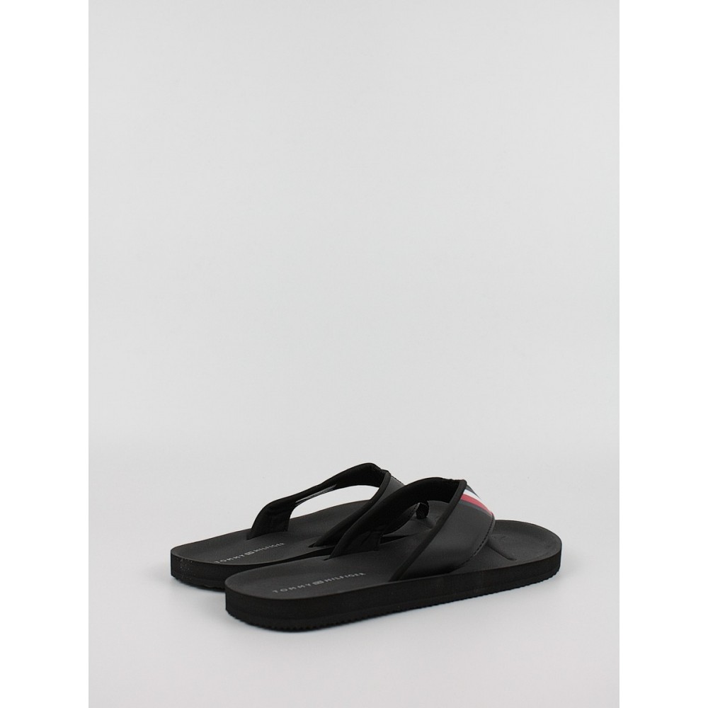 Ανδρική Σαγιονάρα Tommy Hilfiger Comfortable Padded Beach Sandal FM0FM04473-BDS Μαύρη