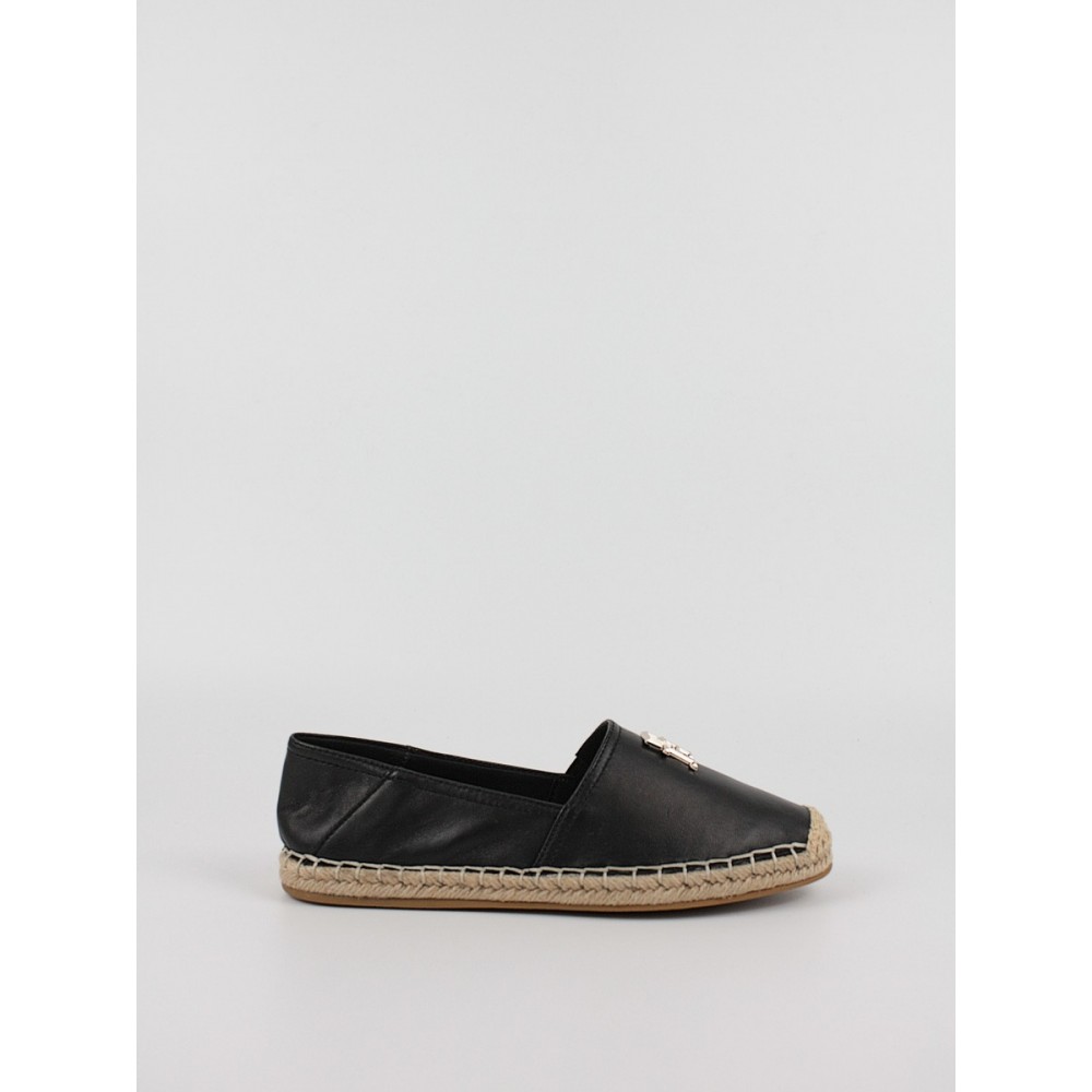 Women Espandrille Tommy Hilfiger Essential Leather Espadrille FW0FW07100-BDS Black