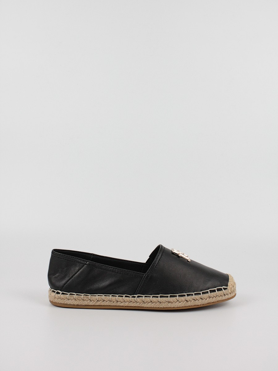 Γυναικεία Εσπανδρίγια Tommy Hilfiger Essential Leather Espadrille FW0FW07100-BDS Μαύρο