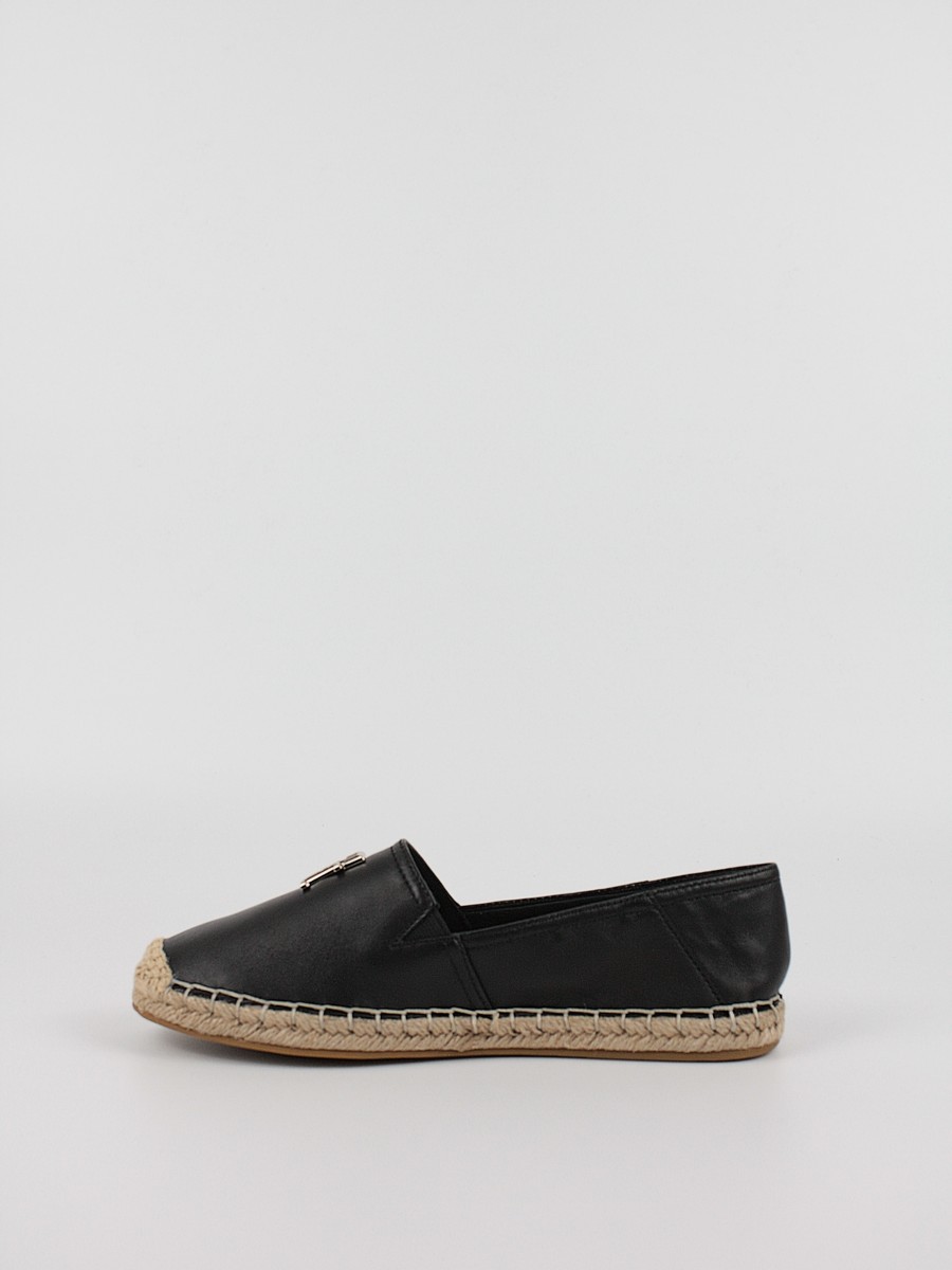 Women Espandrille Tommy Hilfiger Essential Leather Espadrille FW0FW07100-BDS Black