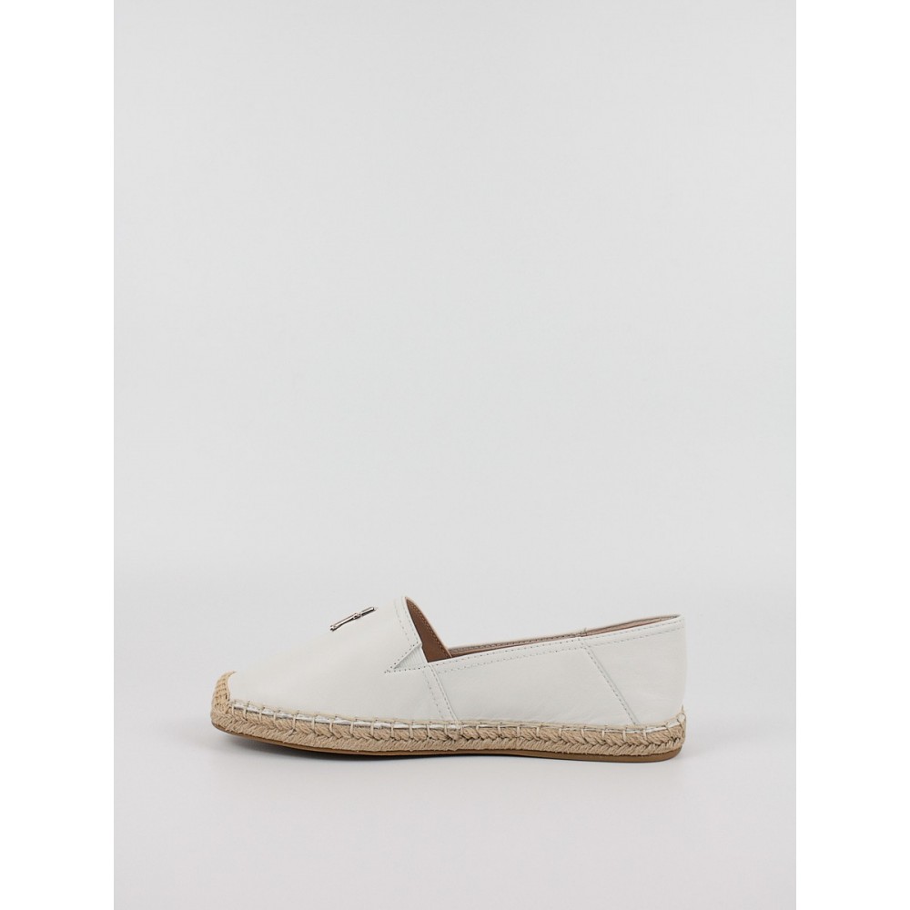 Γυναικεία Εσπανδρίγια Tommy Hilfiger Essential Leather Espadrille FW0FW07100-YBL Ασπρη