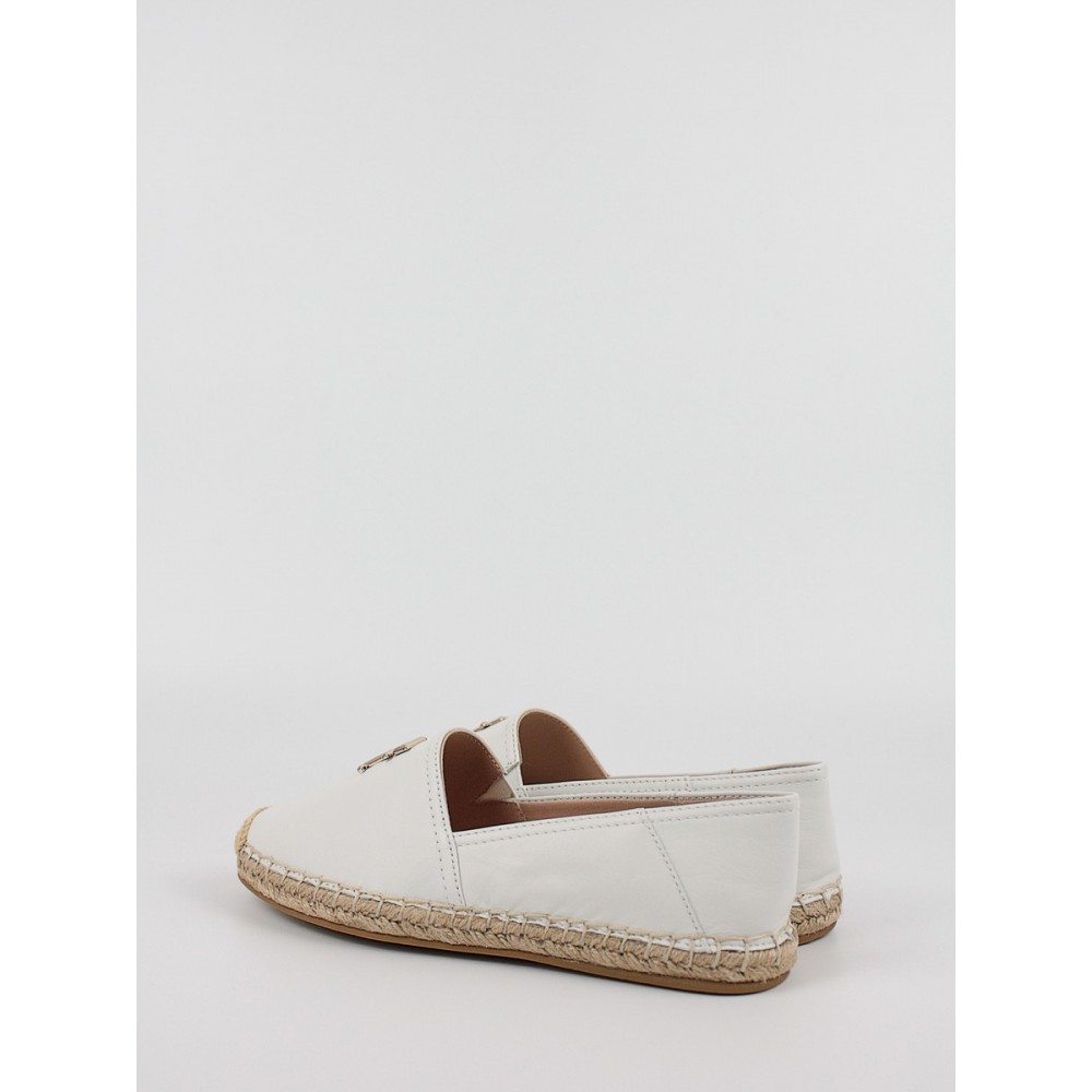 Γυναικεία Εσπανδρίγια Tommy Hilfiger Essential Leather Espadrille FW0FW07100-YBL Ασπρη