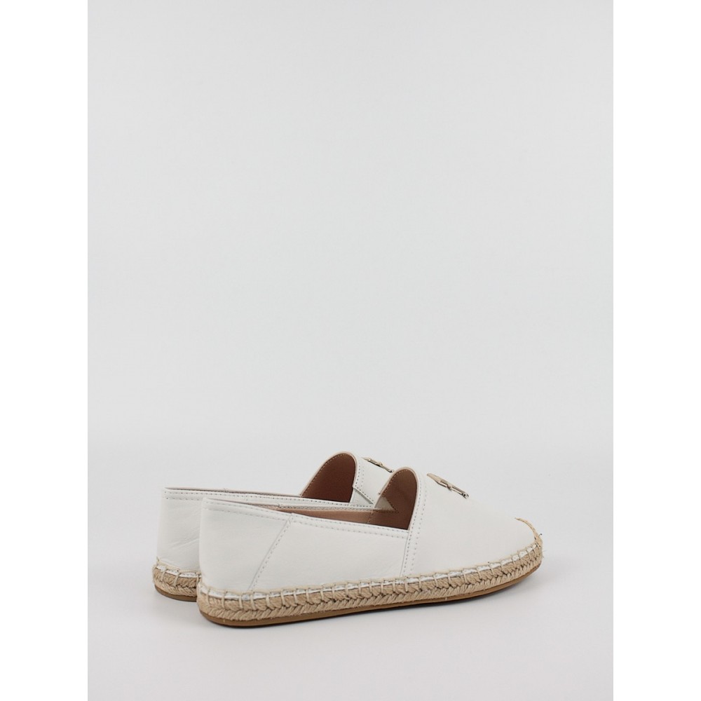 Γυναικεία Εσπανδρίγια Tommy Hilfiger Essential Leather Espadrille FW0FW07100-YBL Ασπρη