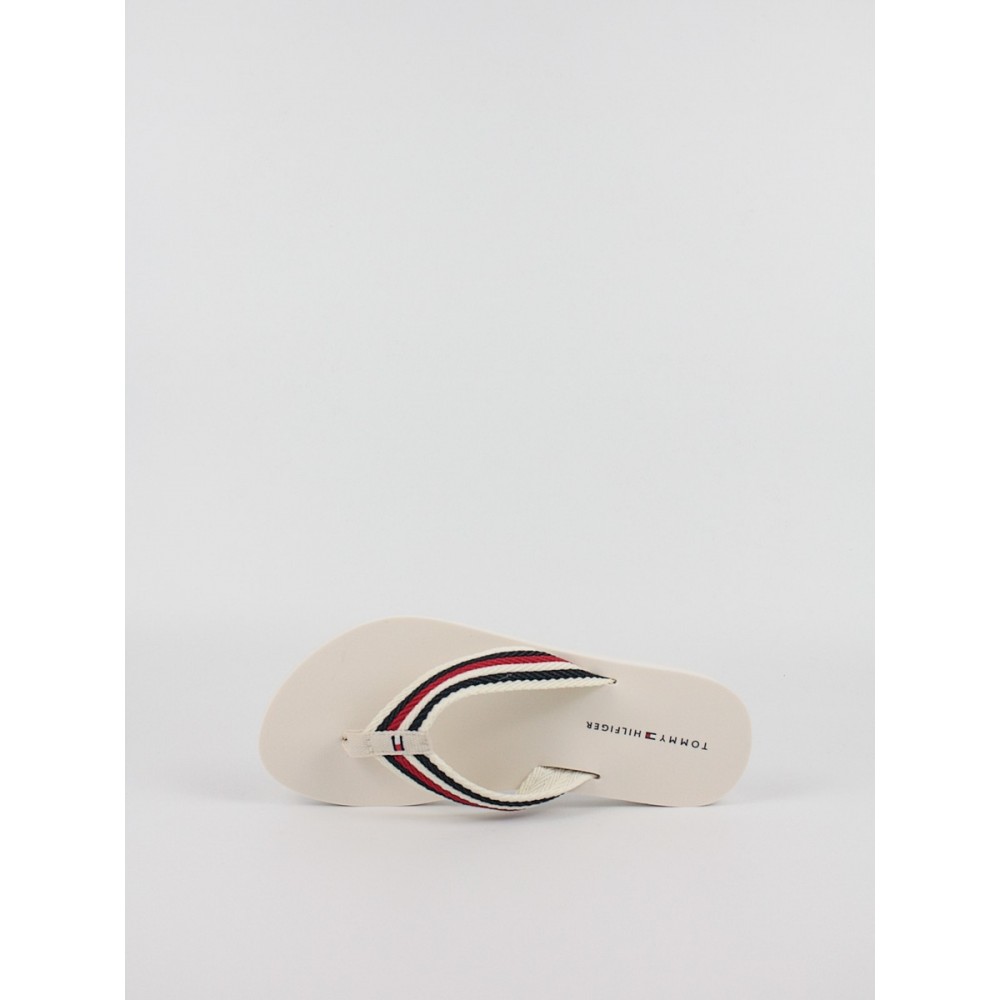 Women's Flip Flops Tommy Hilfiger Tommy Essential Comfort Sandal FW0FW07147-AF4 Feather White