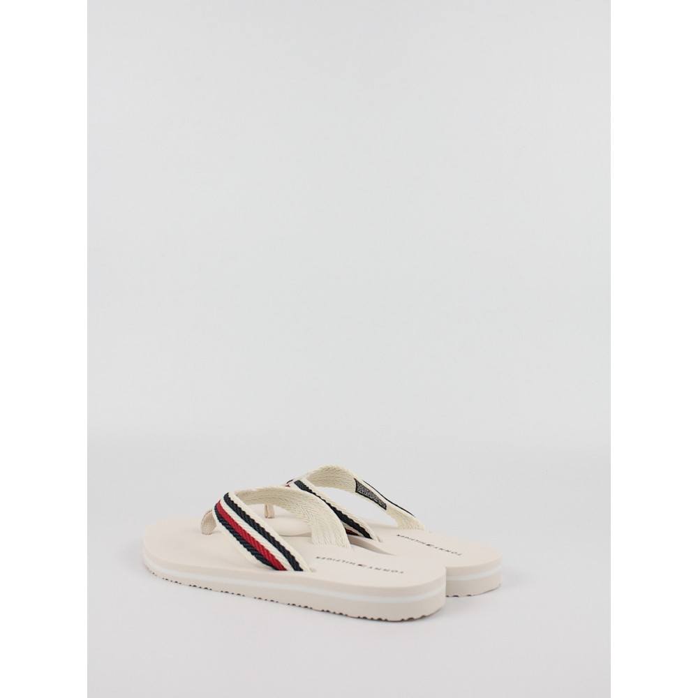 Γυναικεία Σαγιονάρα Tommy Hilfiger Tommy Essential Comfort Sandal FW0FW07147-AF4 Ασπρη