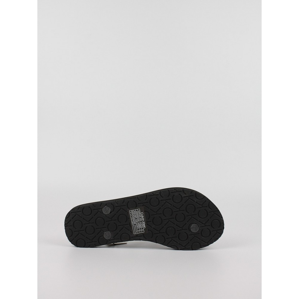 Γυναικεία Σαγιονάρα Calvin KLein Flip Flop Mtl HW0HW01530-BEH Μαύρο