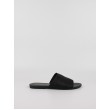 Women's Mules Calvin KLein Flat Sandal Slide Webbing YW0YW00955-BDS Black