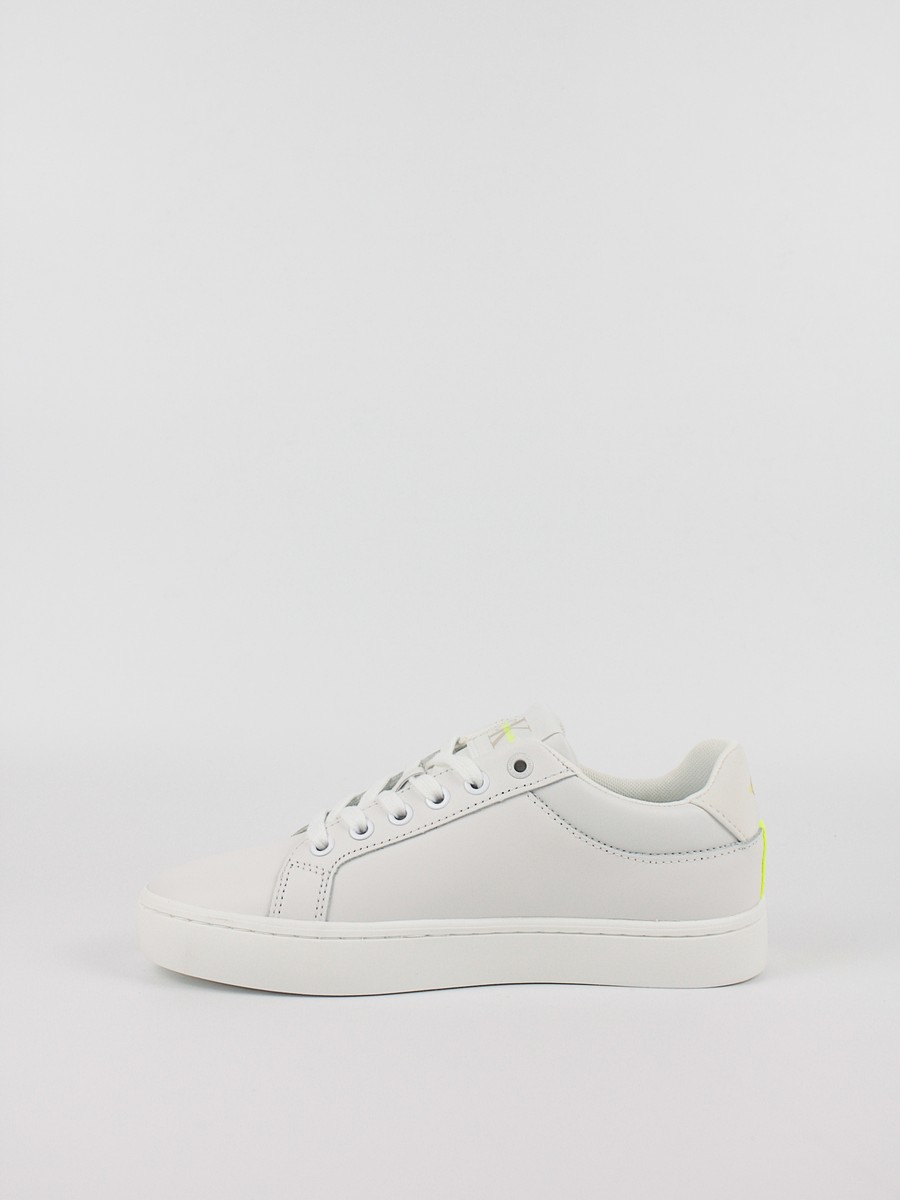 Women's Sneakers Calvin KLein Classic Cupsole Fluo Contrast Wn YW0YW00912-0LA White