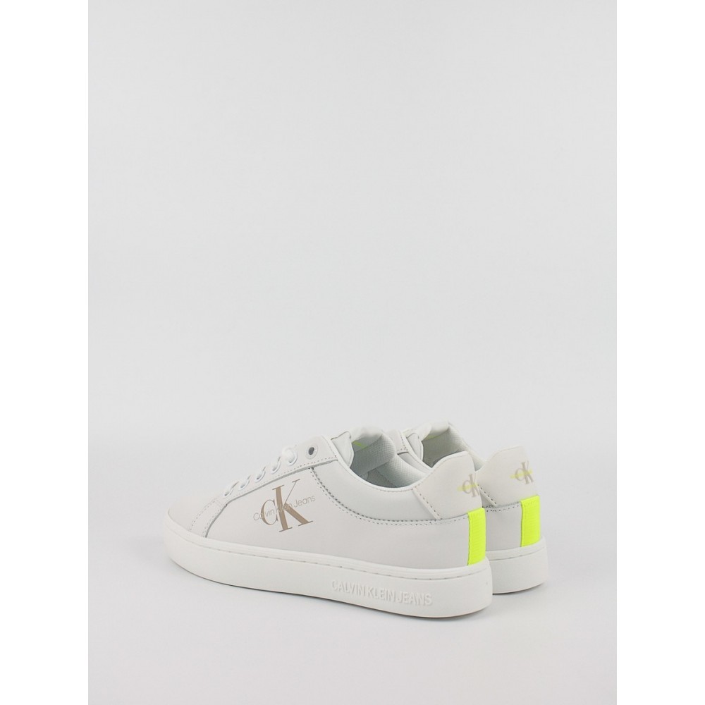 Women's Sneakers Calvin KLein Classic Cupsole Fluo Contrast Wn YW0YW00912-0LA White