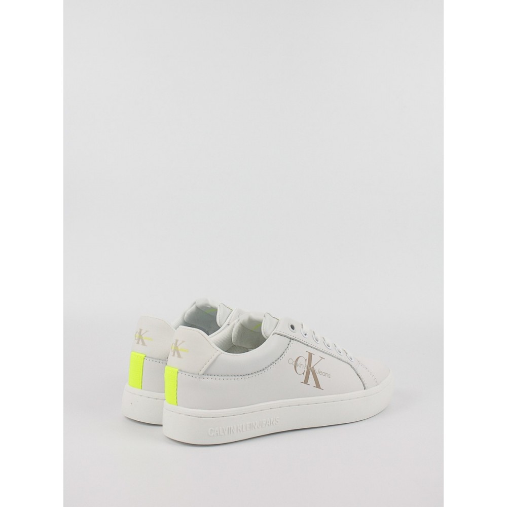 Women's Sneakers Calvin KLein Classic Cupsole Fluo Contrast Wn YW0YW00912-0LA White