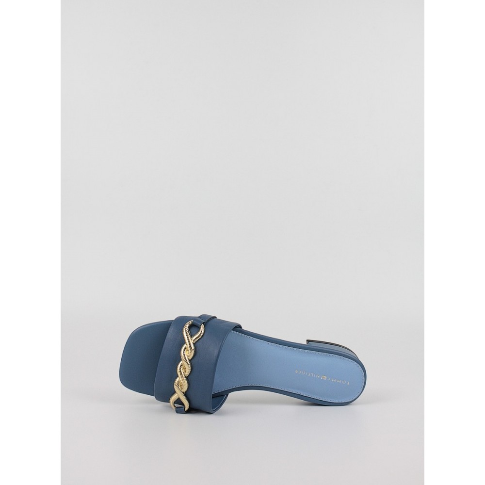 Women's MulesTommy Hilfiger Th Chain Feminine Flat Sandal FW0FW06993-DBX Blue