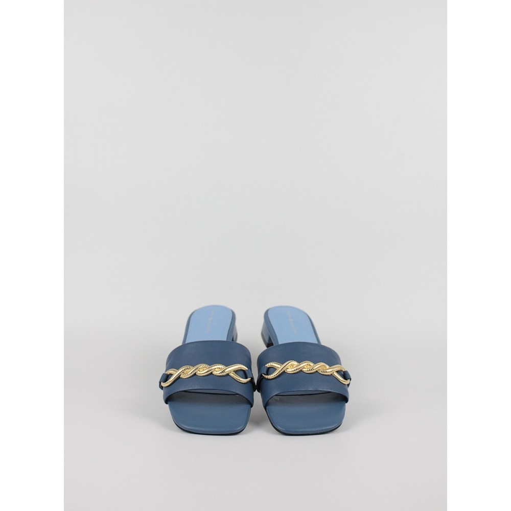 Women's MulesTommy Hilfiger Th Chain Feminine Flat Sandal FW0FW06993-DBX Blue