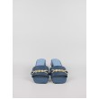 Γυναικεία Mules Tommy Hilfiger Th Chain Feminine Flat Sandal FW0FW06993-DBX Μπλε
