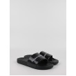 Women's Pool Slide Calvin KLein Slide Silver Monogram YW0YW00638-02Y Blueblack