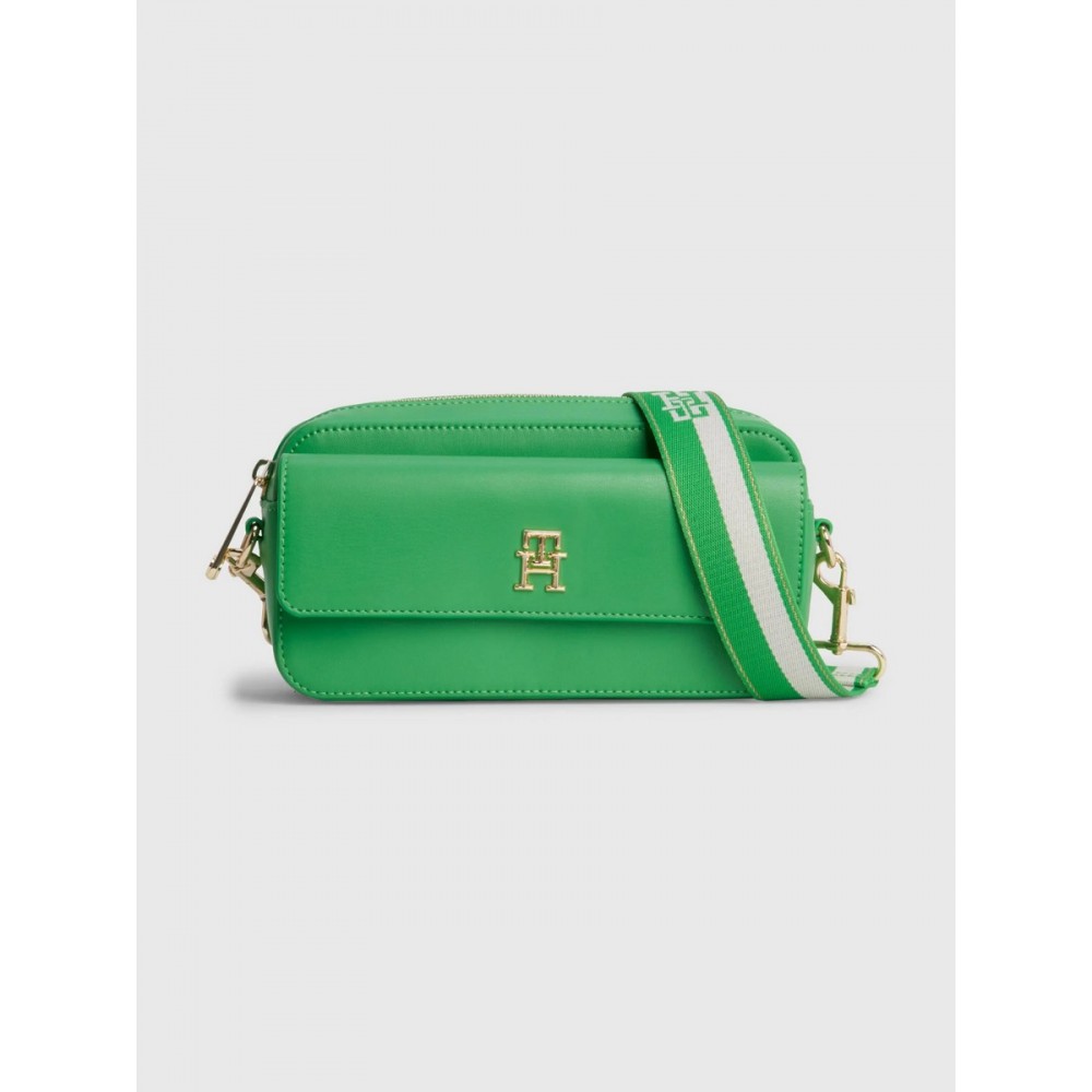 Women Bag Tommy Hilfiger Iconic Tommy Camera Bag AW0AW14467-LXM Green