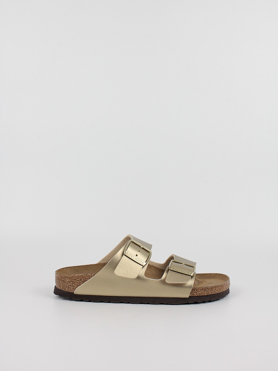 Women's Sandals Birkenstock Arizona Birko-Flor 1016111 Gold