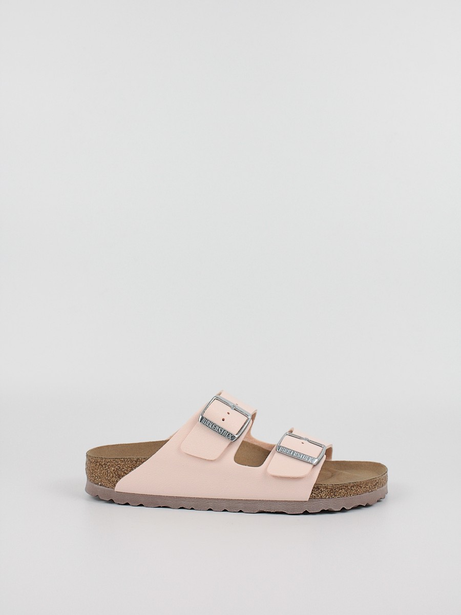 Women's Sandals Birkenstock Arizona Vegan Birko-Flor 1019635 Light Rose