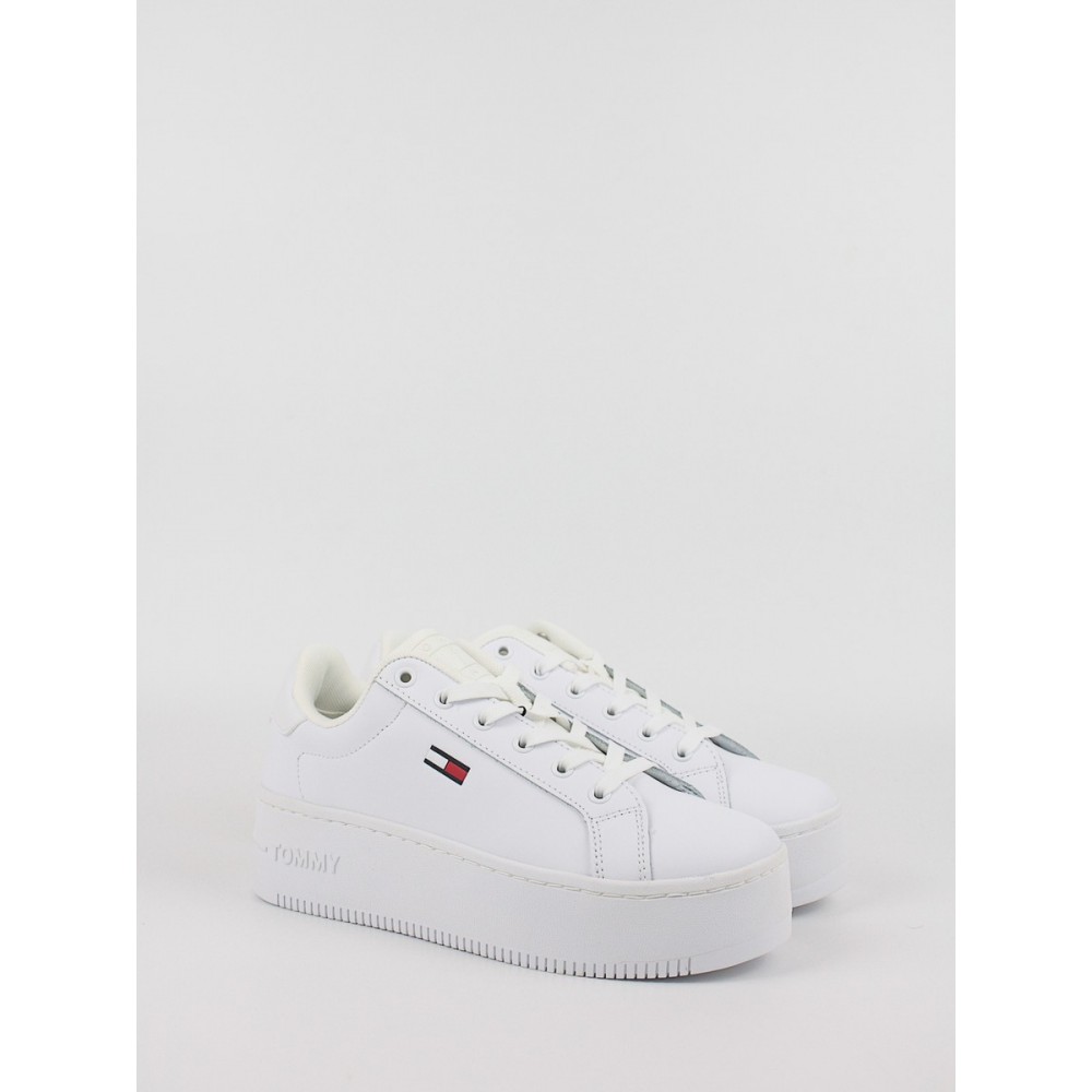 Γυναικεία Sneaker Tommy Hilfiger Tommy Jeans Flatform Essential EN0EN02043-YBR Ασπρο