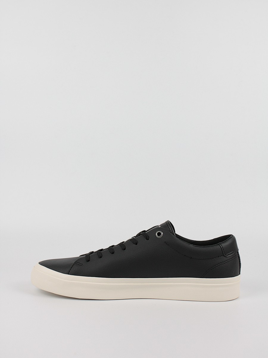 Men Sneaker Tommy Hilfiger Corporate Leather Detail Vulc FM0FM04589-BDS Black