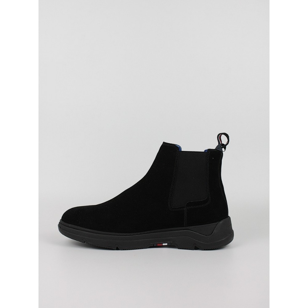 Men Boot Tommy Hilfiger Premium Th Suede Hybrid Chelsea FM0FM04683-BDS Black Men Boot Tommy Hilfiger Premium Th Suede Hybrid Chelsea FM0FM04683-BDS Black